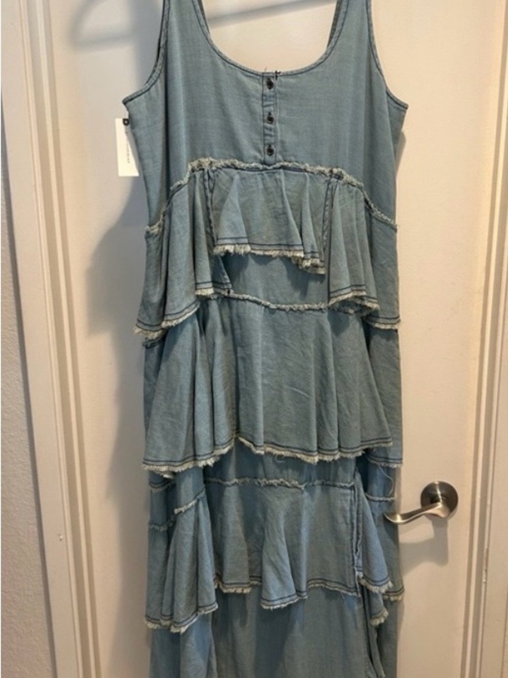 NWT, Anthropologie/Pilcor Tiered, Ruffled, Maxi Dress - Picture 3 of 7